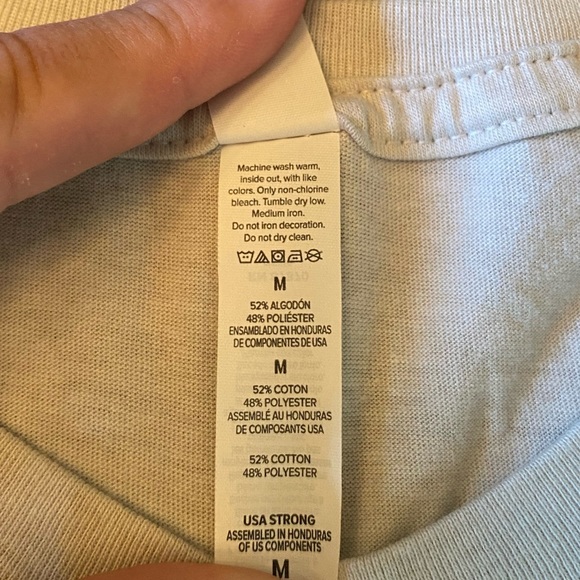 Brand: Canvas, Unisex. Size: Adult Medium. Color: Cream/Off White - Picture 4 of 4